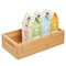 mDesign Bamboo Kitchen Fridge & Drawer Organizer Tray - Natural Wood